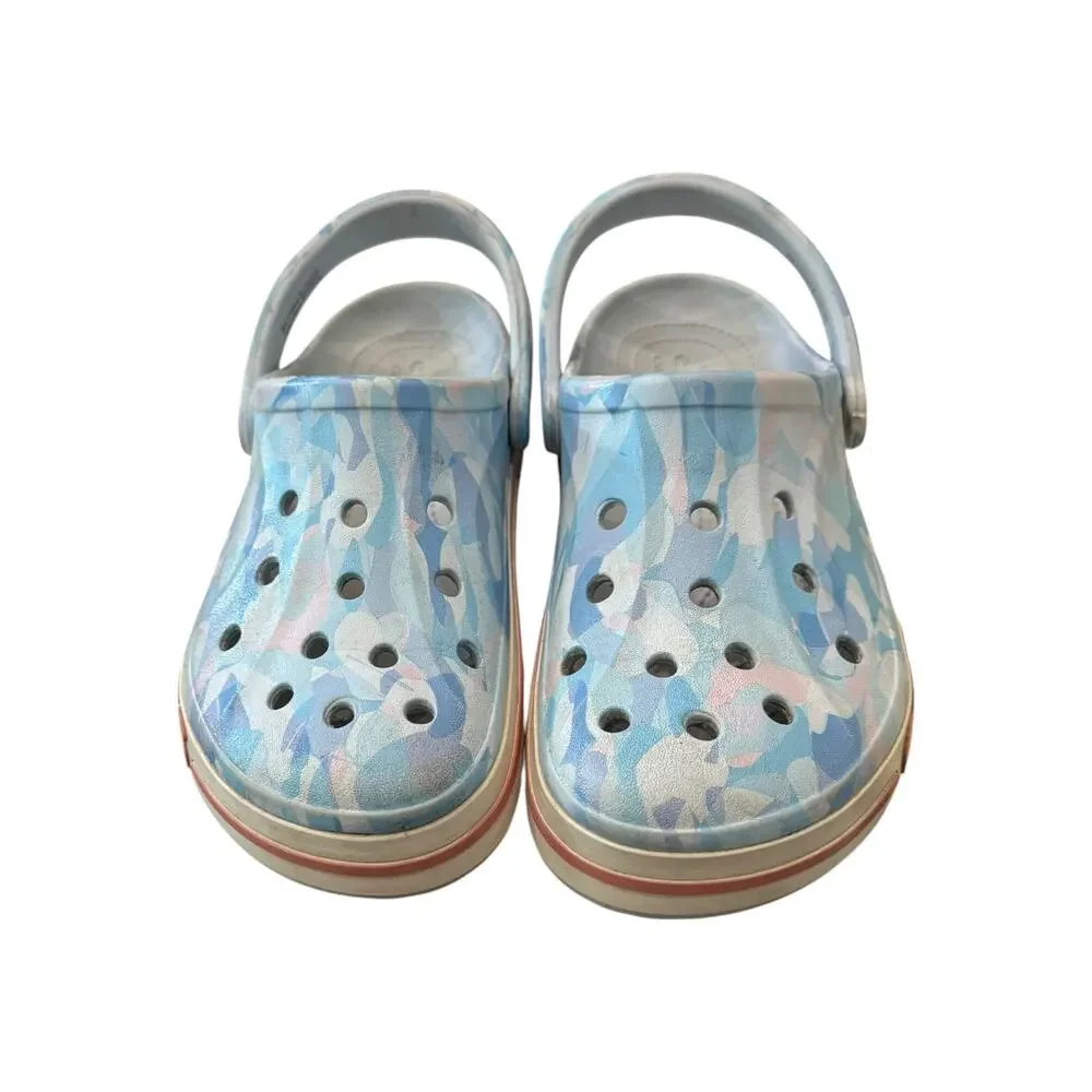 Crocs Crocband Seasonal Graphic Clogs Blue Multi W9 M7